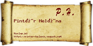 Pintér Heléna névjegykártya